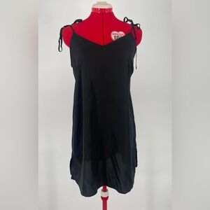 2FOR$20 Miss To Mrs Black Mini Length Slip Style Tie Strap Nightgown / Lingerie